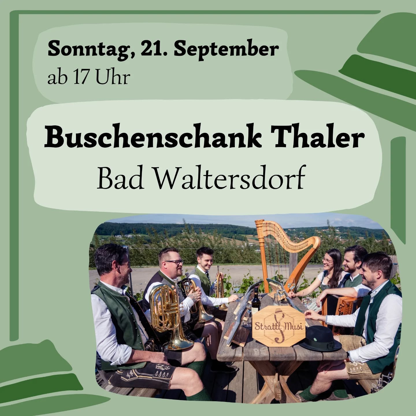 Laaang ist's her, doch morgen ist es endlich wieder so weit! 🥳 
Ab 17 Uhr beim Buschenschank Thaler in Bad Waltersdorf 😊🍷🎼
Kommt's vorbei! 😎