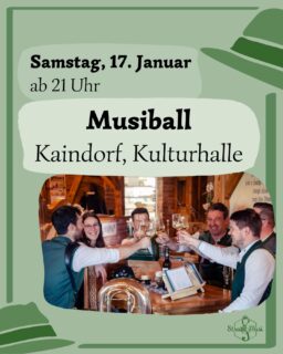 Obacht! Die neue Saison 2026 startet - und das ganz schön schwungvoll! 😁
Am 17. Januar dürfen wir euch beim @musiball.fia.jung.und.old in der Kulturhalle in Kaindorf begrüßen. 🥳💃🏻
Kommt's zu uns in die Weinkost - auf ein Achterl, oder zwei... 🤭🍷
... oder drei, oder vier... 😉
#strattlmusi
#tanzlmusi
#oststeiermark
#musiball